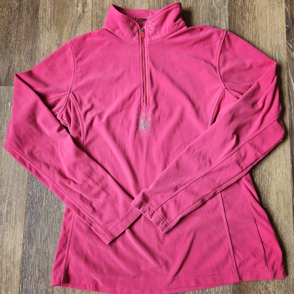Women's Pink Quarter-Zip Spyder Fleece